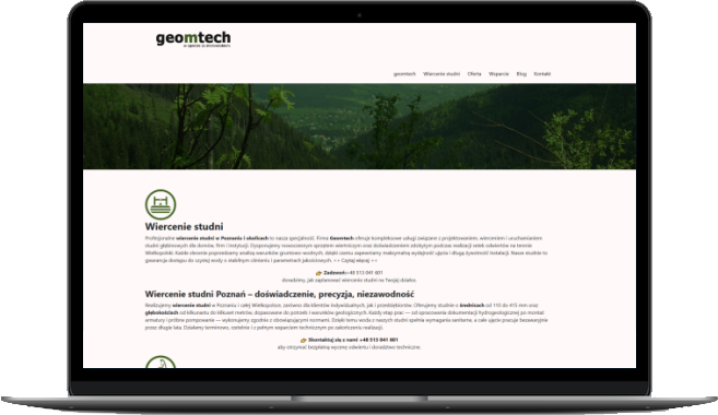 Mały budżet, +153% kliknięć. Case study SEO Geomtech